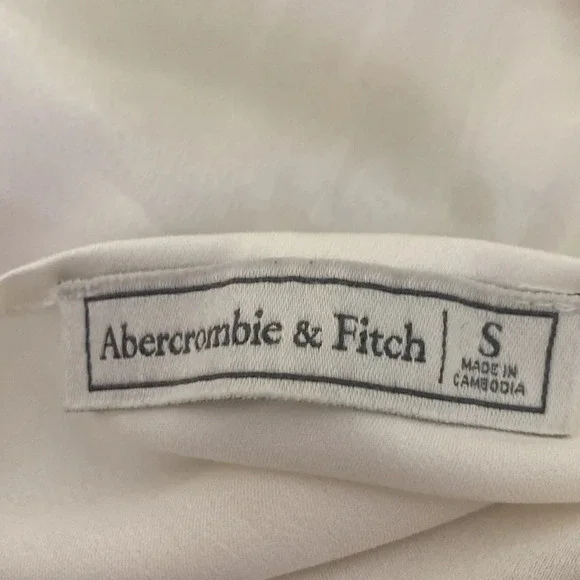 Abercrombie & Fitch Womens Lace Trim Camisole Small Soft White Cropped Feminine - Picture 6 of 12